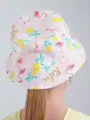 Розовый панама детская/ панамка на голову/ летний головной убор/ защита от солнца