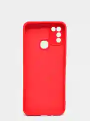 Красный чехол с защитой камеры и бархатом внутри для Infinix Hot 11 play, Hot 10 play