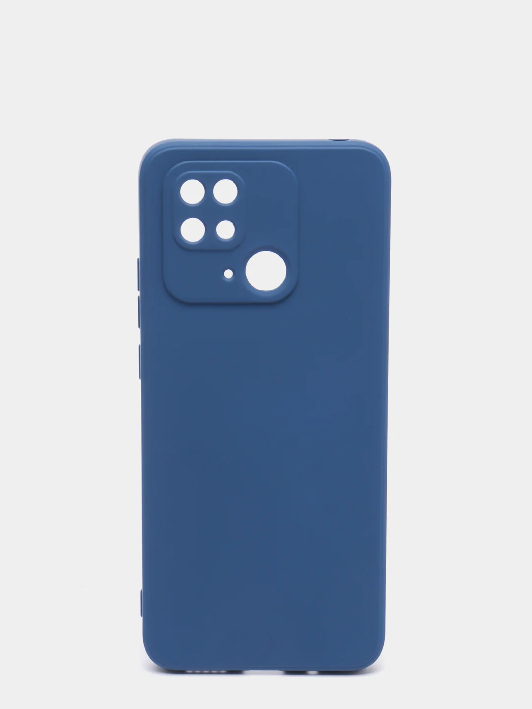Синий чехол с защитой камеры и бархатом внутри REDMI 10C / POCO C40