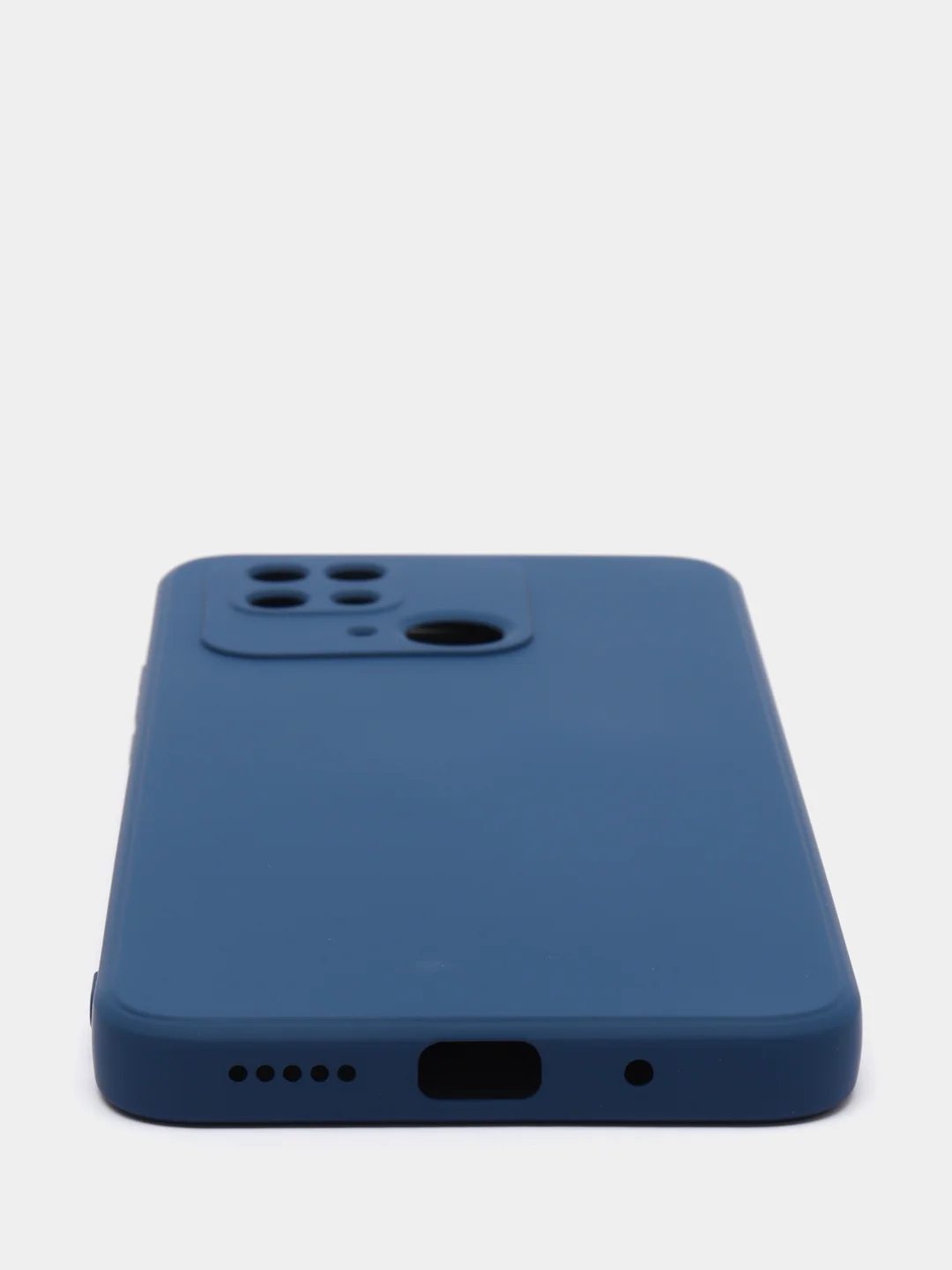 Синий чехол с защитой камеры и бархатом внутри REDMI 10C / POCO C40
