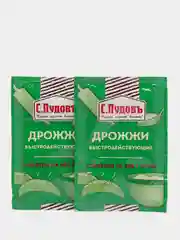 Дрожжи быстродействующие хлебопекарные С.Пудовъ, 5 штук по 6 г