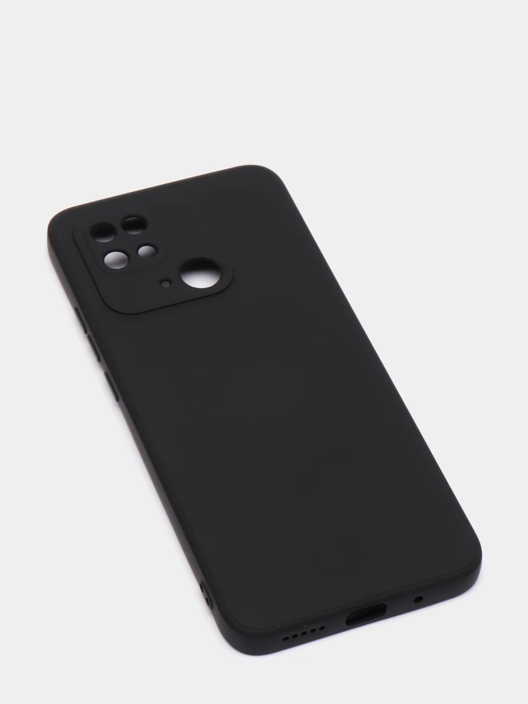 Черный чехол с защитой камеры и бархатом внутри REDMI 10C / POCO C40