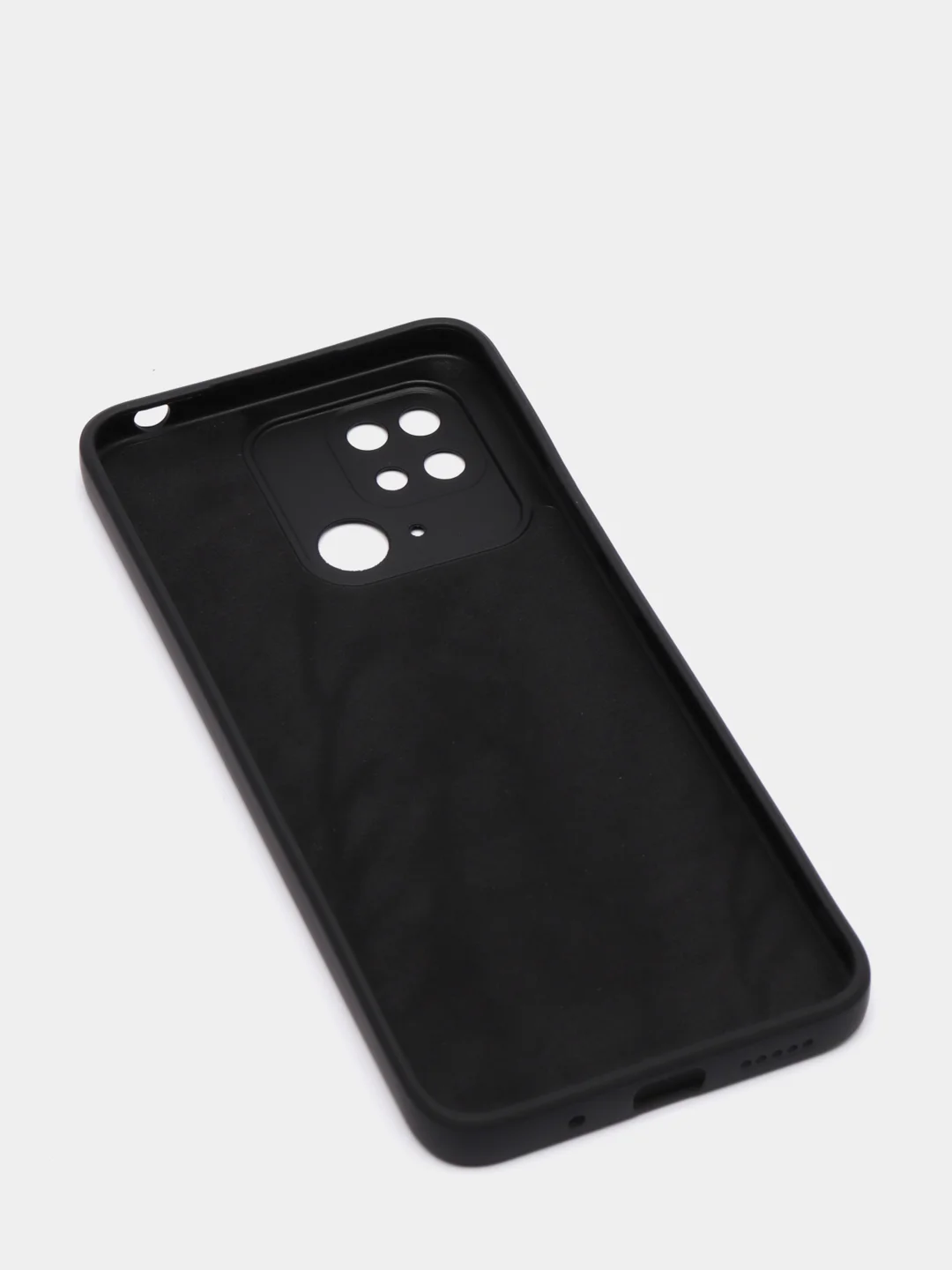 Черный чехол с защитой камеры и бархатом внутри REDMI 10C / POCO C40