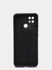 Черный чехол с защитой камеры и бархатом внутри REDMI 10C / POCO C40
