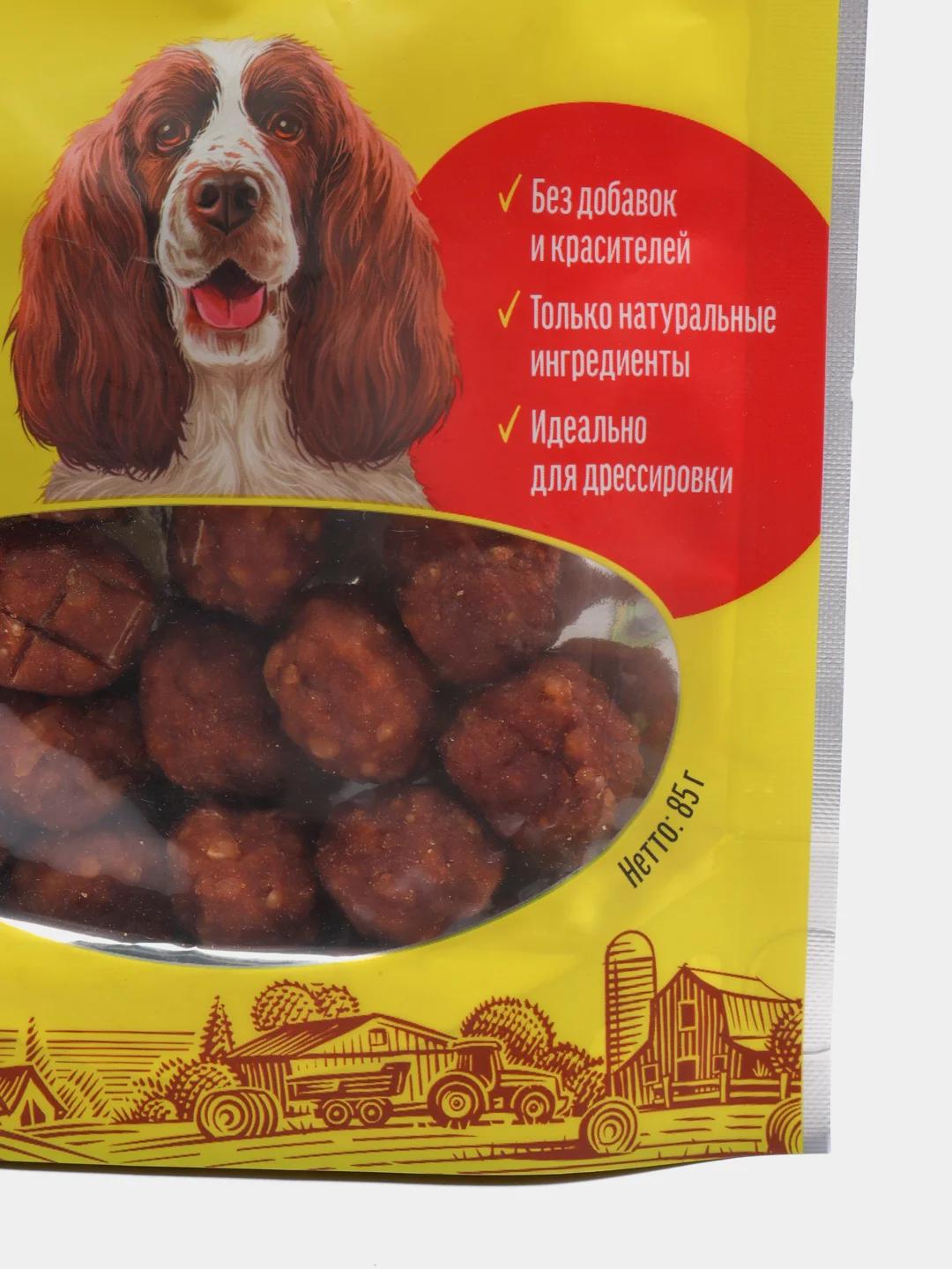 Лакомство для собак Деревенские Лакомства "Тефтельки из индейки", с рисом, 85 г
