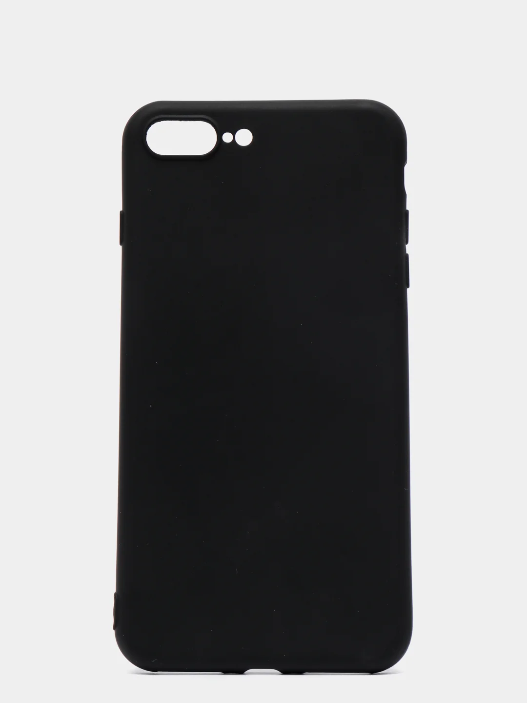 Черный чехол силиконовый матовый для iPhone 7 Plus, 8 плюс 6, 6s, 7, 8, SE 2020