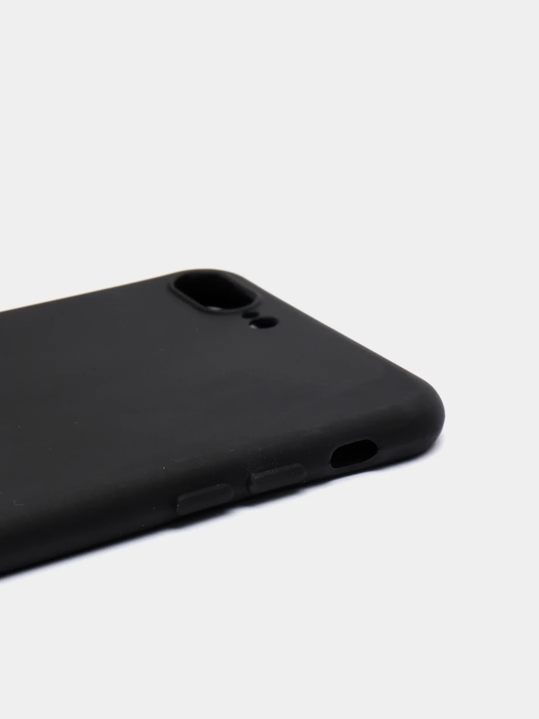 Черный чехол силиконовый матовый для iPhone 7 Plus, 8 плюс 6, 6s, 7, 8, SE 2020