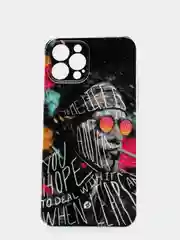 Угольный чехол iPhone 12 / 12 Pro, 12 Pro Max, 12 Mini чехол силиконовый с рисунком