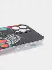 Угольный чехол iPhone 12 / 12 Pro, 12 Pro Max, 12 Mini чехол силиконовый с рисунком