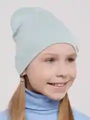 Бирюзовый шапка детская двухслойная