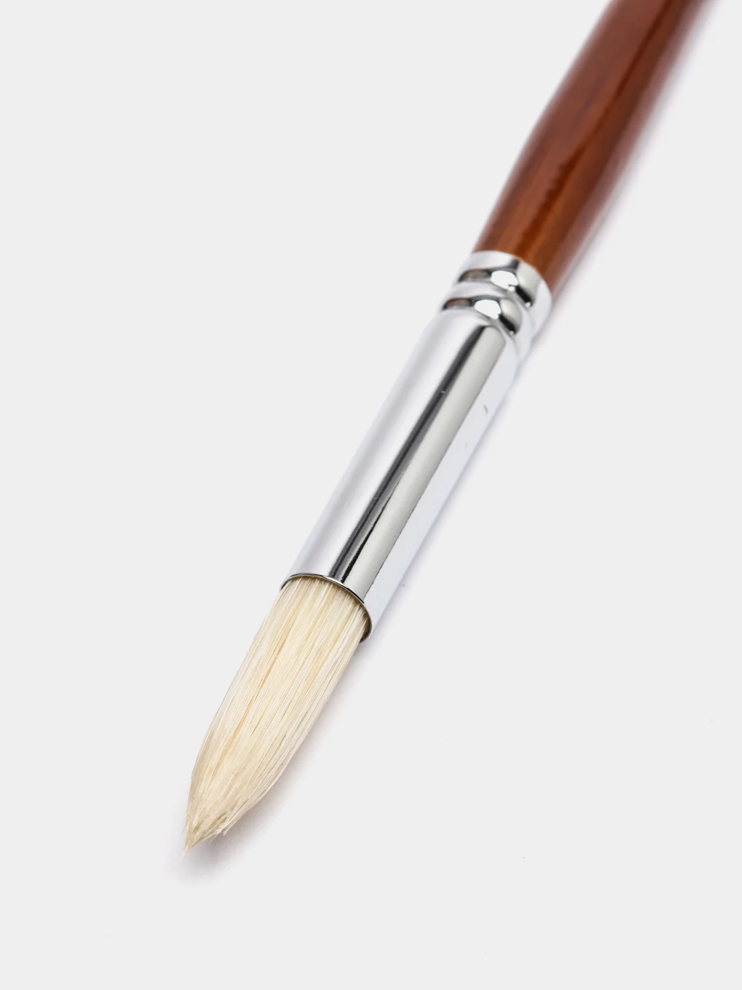 Кисть художественная профессиональная BRAUBERG ART "CLASSIC", щетина, круглая, № 10, длинная ручка, 200711