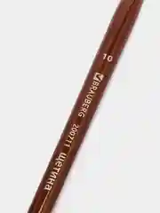 Кисть художественная профессиональная BRAUBERG ART "CLASSIC", щетина, круглая, № 10, длинная ручка, 200711
