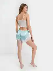 Мятный пижама женская с шортами