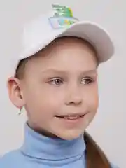 Белый кепка-бейсболка детская