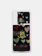 Черный чехол Realme C3 / 5 / 6i силиконовый переливающийся жидкий с блестками и защитой камеры