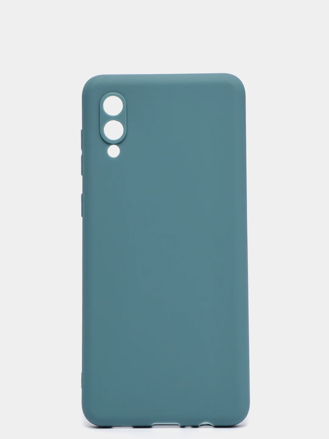 Зелёный хаки чехол силиконовый на Samsung Galaxy A02 (Самсунг Галакси А02), цветной, матовый