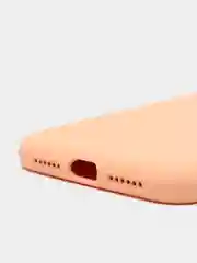 Кремовый чехол Silicone Case для iPhone 13 /11/12/12 ProMax с защитой камеры с бархатной подкладкой
