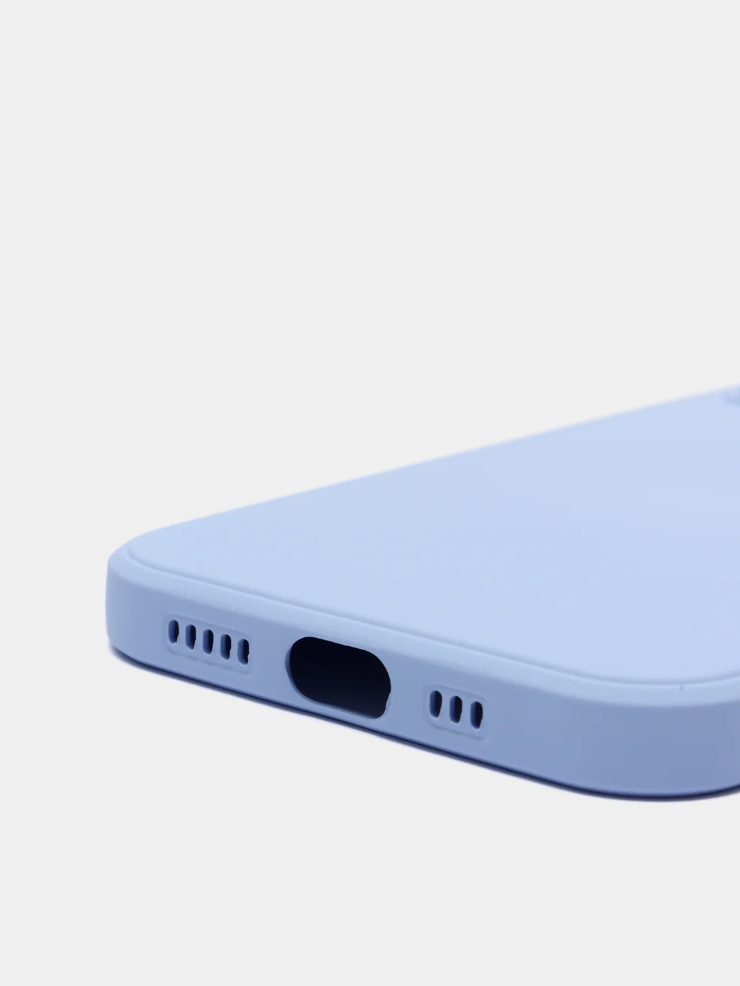 Голубой чехол iPhone 11 13 12 Pro Mini силиконовый ( Айфон Про Мини )