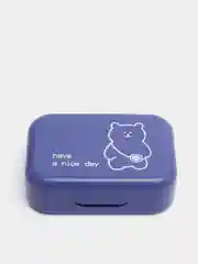 Фиолетовый контейнер для линз с зеркалом