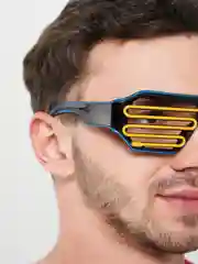 Желтый светящиеся (led) очки светодиодные, двухцветные