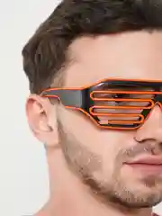 Оранжевый светящиеся (led) очки светодиодные, двухцветные