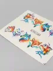 Ледяной наклейки для дизайна ногтей "Животные", слайдеры