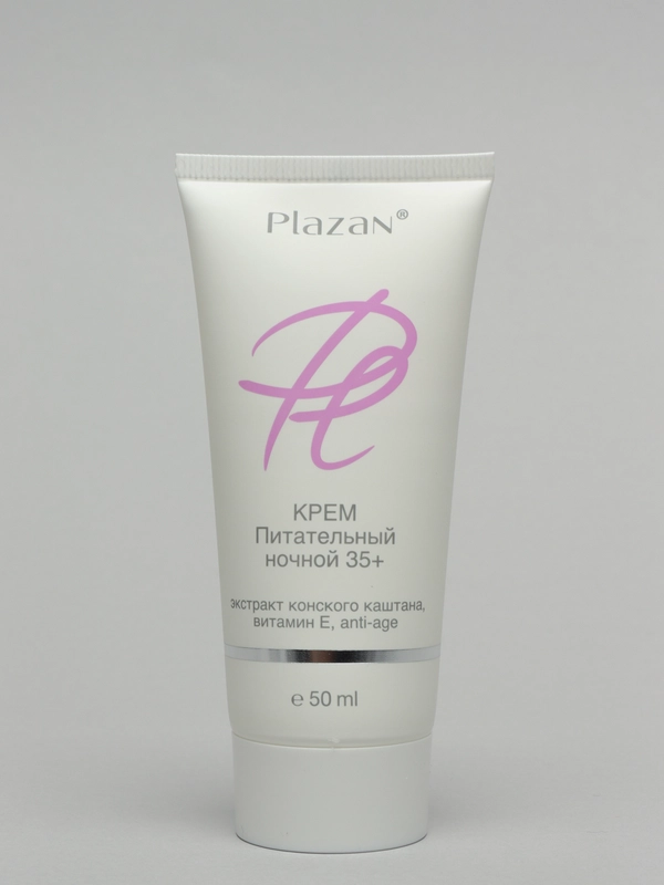 Крем "Ночной" Питательный с Витамином Е, 35+, Plazan, 50 mL