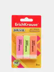 Набор ластиков ErichKrause Drive, 3 штуки, 57 х 15 х 13 мм