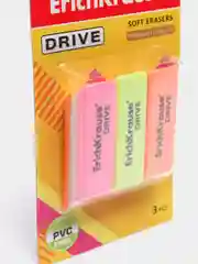 Набор ластиков ErichKrause Drive, 3 штуки, 57 х 15 х 13 мм