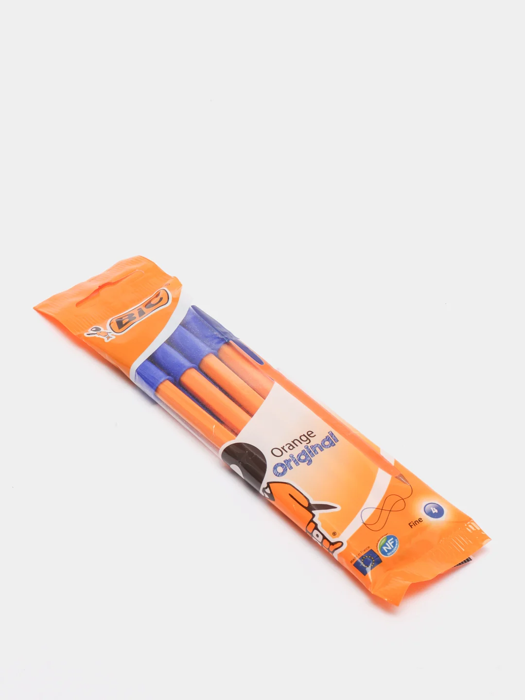 Ручка шариковая BIC Orange Fine, синяя, тонкое письмо, оранжевый корпус, 4 штуки