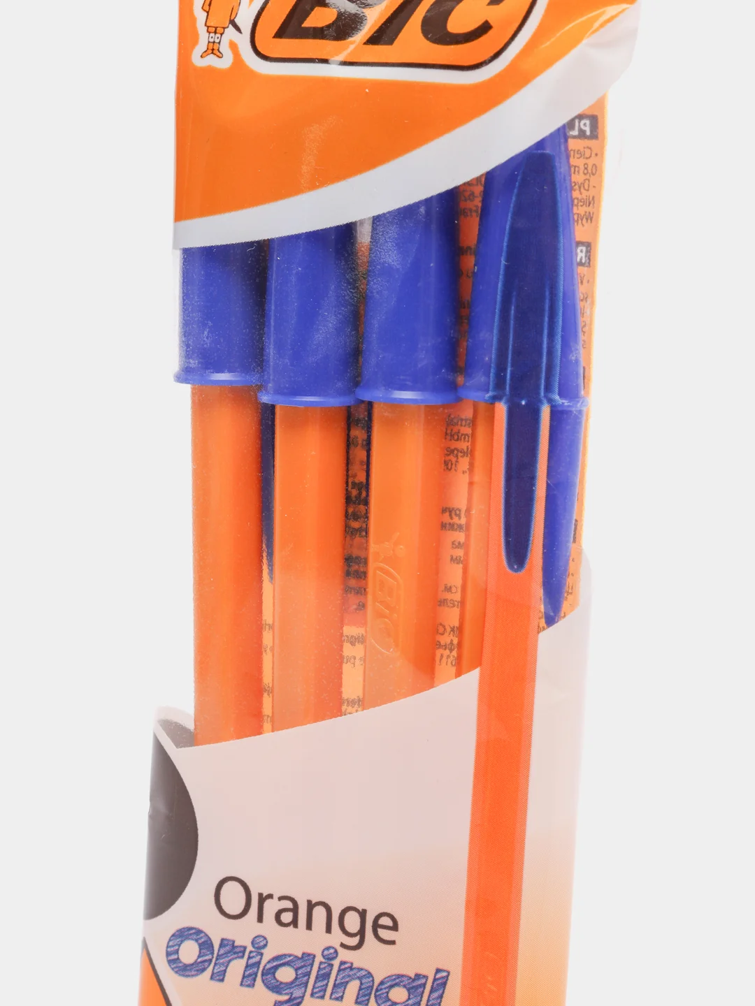 Ручка шариковая BIC Orange Fine, синяя, тонкое письмо, оранжевый корпус, 4 штуки