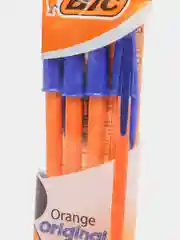 Ручка шариковая BIC Orange Fine, синяя, тонкое письмо, оранжевый корпус, 4 штуки