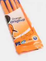 Ручка шариковая BIC Orange Fine, синяя, тонкое письмо, оранжевый корпус, 4 штуки