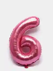 Розовый воздушный шар "Цифры", 3 размера, 10 цветов