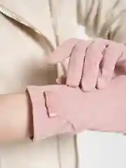 Розовый перчатки Leray "Кайли", экокашемир, однотонные, на плюше, 7,5