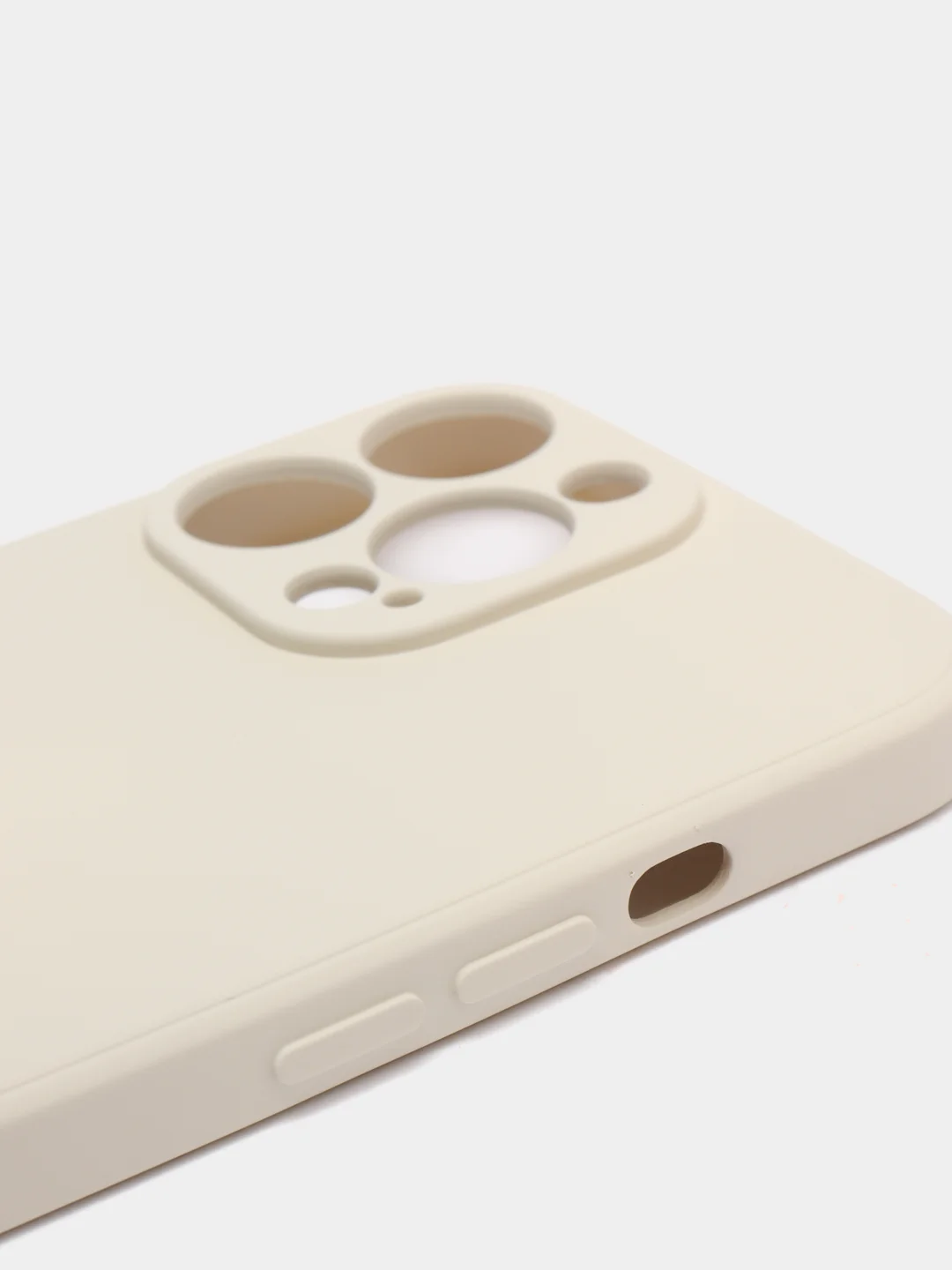 Белый чехол iPhone 13 Pro Max, силиконовый на айфон про макс