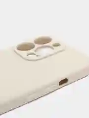 Белый чехол iPhone 13 Pro Max, силиконовый на айфон про макс