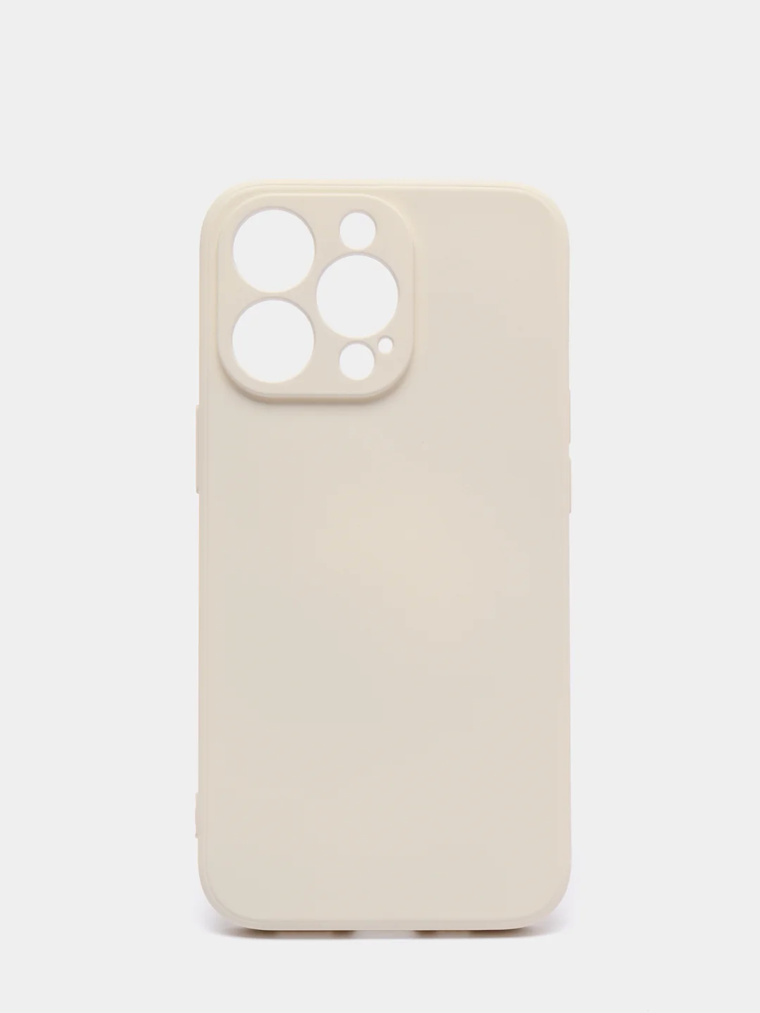 Белый чехол iPhone 13 Pro Max, силиконовый на айфон про макс