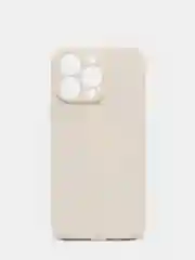 Белый чехол iPhone 13 Pro Max, силиконовый на айфон про макс