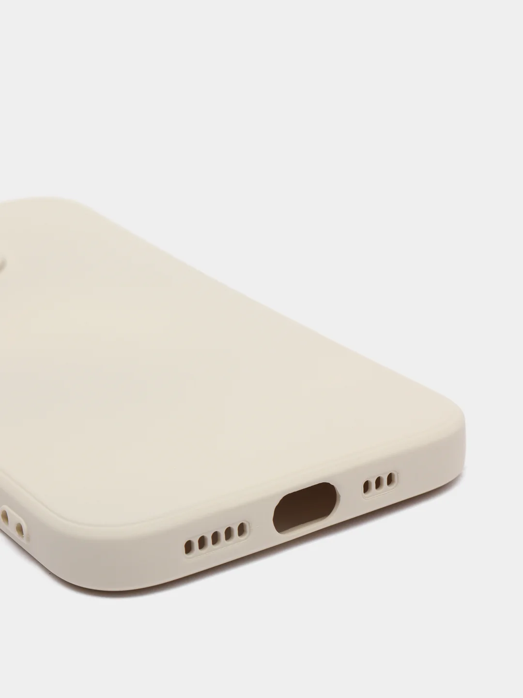 Белый чехол iPhone 13 Pro Max, силиконовый на айфон про макс