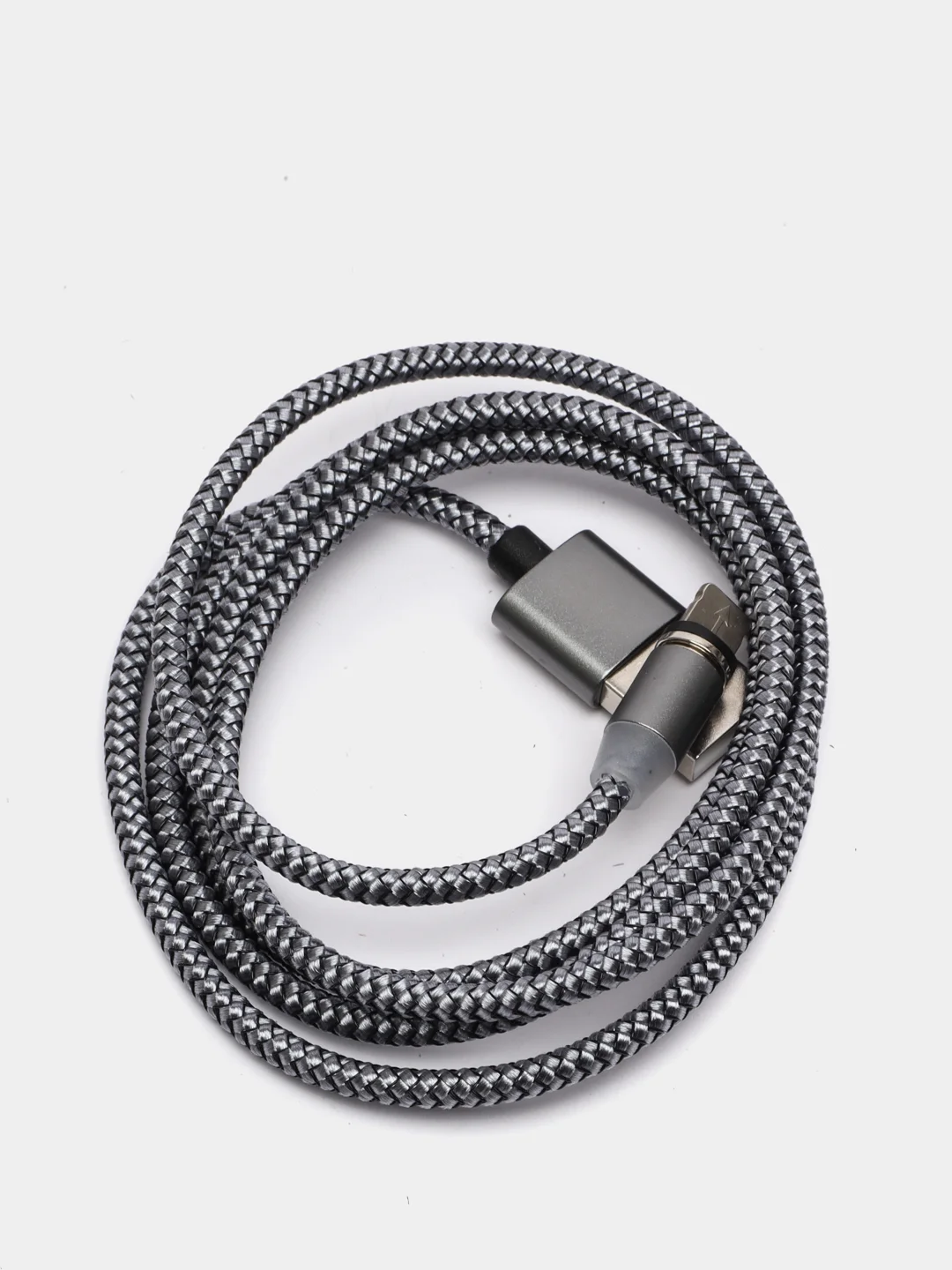 Серый кабель для зарядки X-cable, магнитный, 2.1 А, 360 + магнитный коннектор-разъем