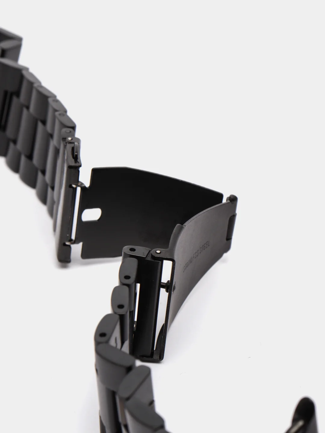 Черный ремешок для Apple Watch стальной браслет для 3, 4, 5, 6, 7, SE на 38 / 42 / 40 / 44