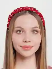 Бордовый ободок для волос