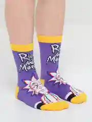 Фиолетовый носки Rick and Morty (Рик и Морти), унисекс