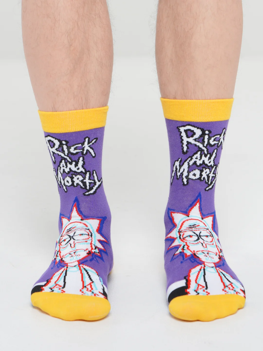 Фиолетовый носки Rick and Morty (Рик и Морти), унисекс