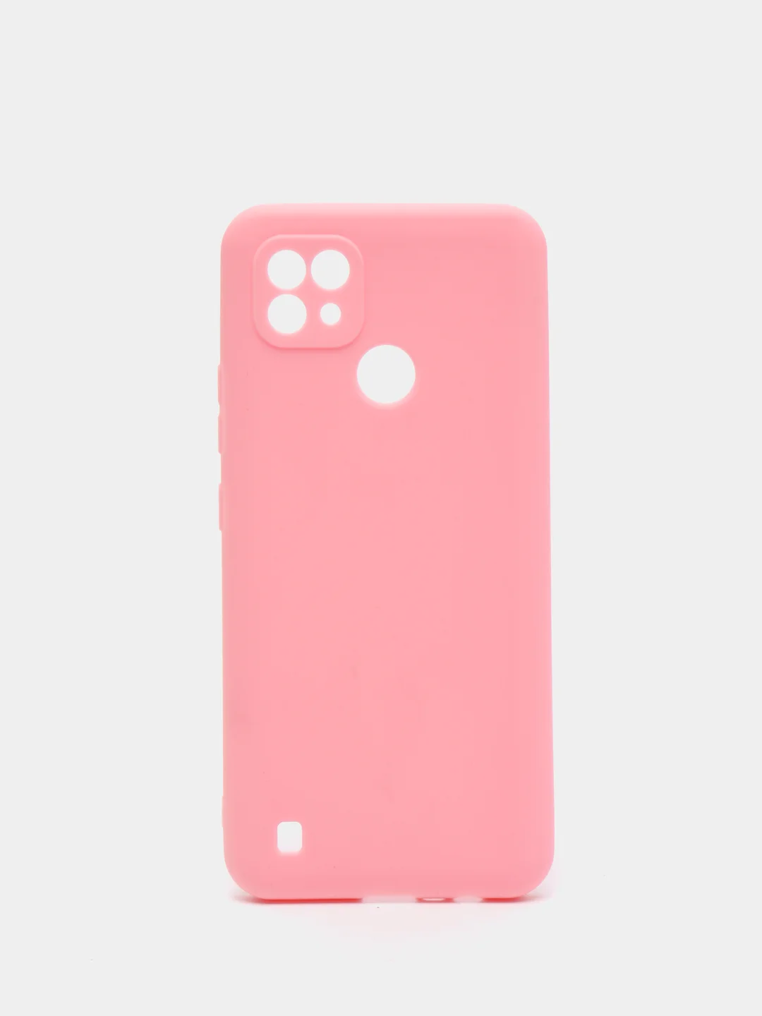 Розовый чехол силиконовый матовый для Realme C21