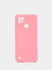 Розовый чехол силиконовый матовый для Realme C21