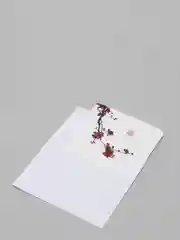 Алый открытка с конвертом