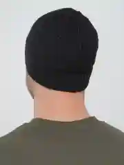 Черный шапка мужская вязаная