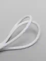 Белый aux кабель 3.5mm в кожаной оплетке, папа-папа